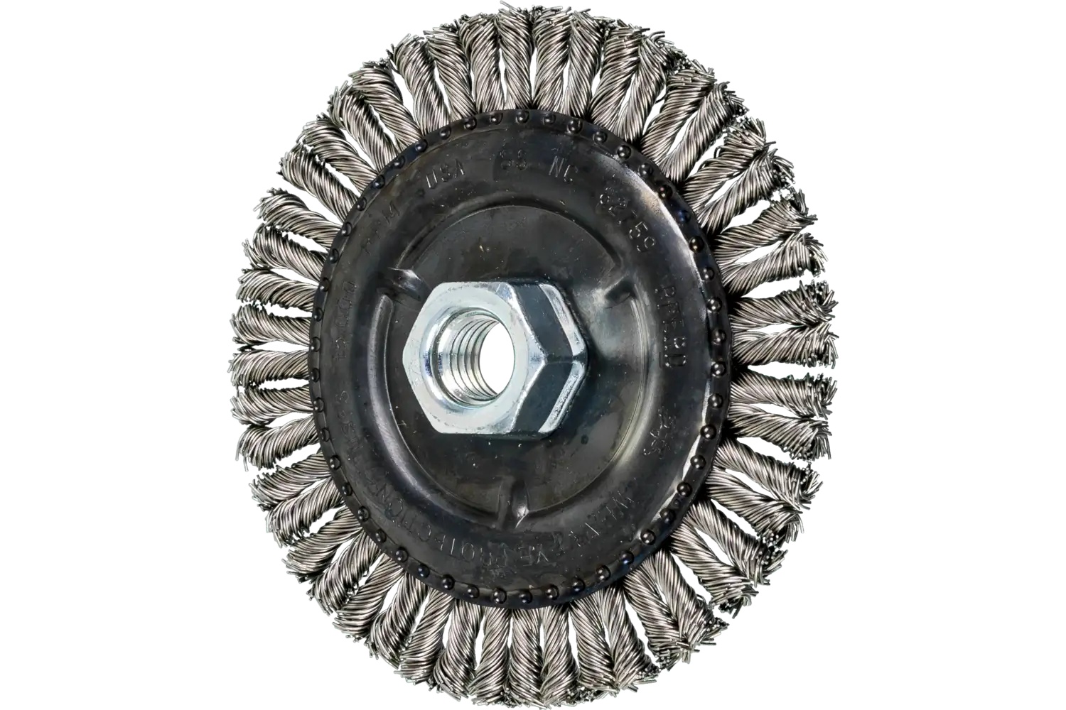 Show details for Pferd Combitwist Stringer Bead Wheel Brush 4-7/8" Dia .020 Ss 5/8-11 Thread Picture of Pferd Combitwist Stringer Bead Wheel Brush 4-7/8" Dia .020 Ss 5/8-11 Thread